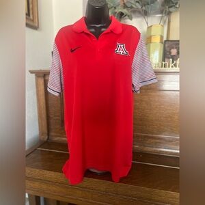 Nike University of Arizona Red and Gray Men's Polo Shirt